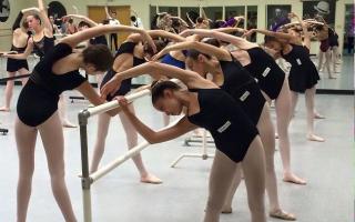 Ballet Students at bar