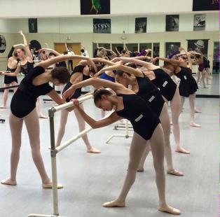 Ballet Students at bar