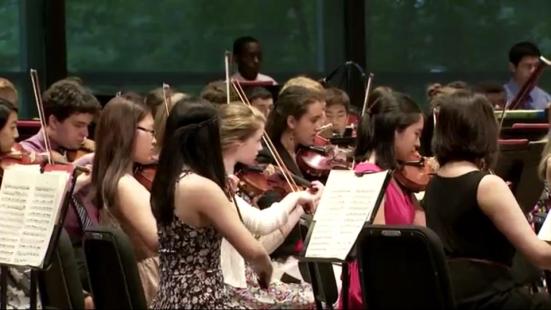 School of Orchestral Studies students practicing